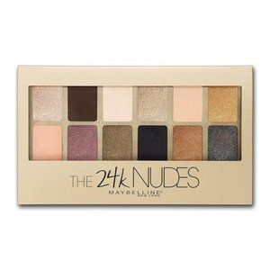 Maybelline The 24K Nudes Gold Eyeshadow Palette Makeup, 12 Pigmented  1 Count